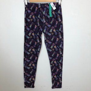 SWEETLEGS Stretchy Purple Pineapple Skinny Legging